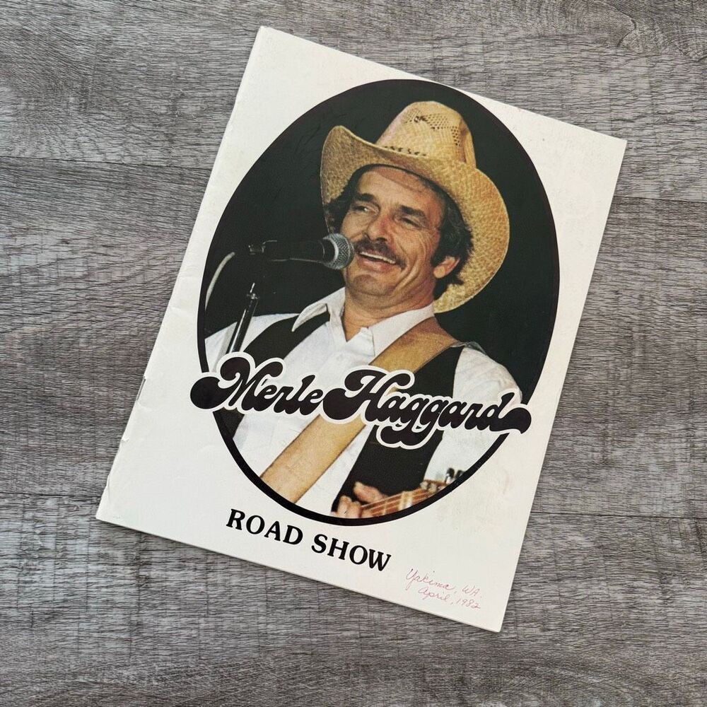 Merle Haggard Musical Program Magazine Country Playbill Collectible Country 1982